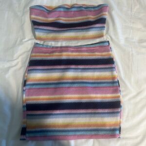 Bandeau top and skirt set